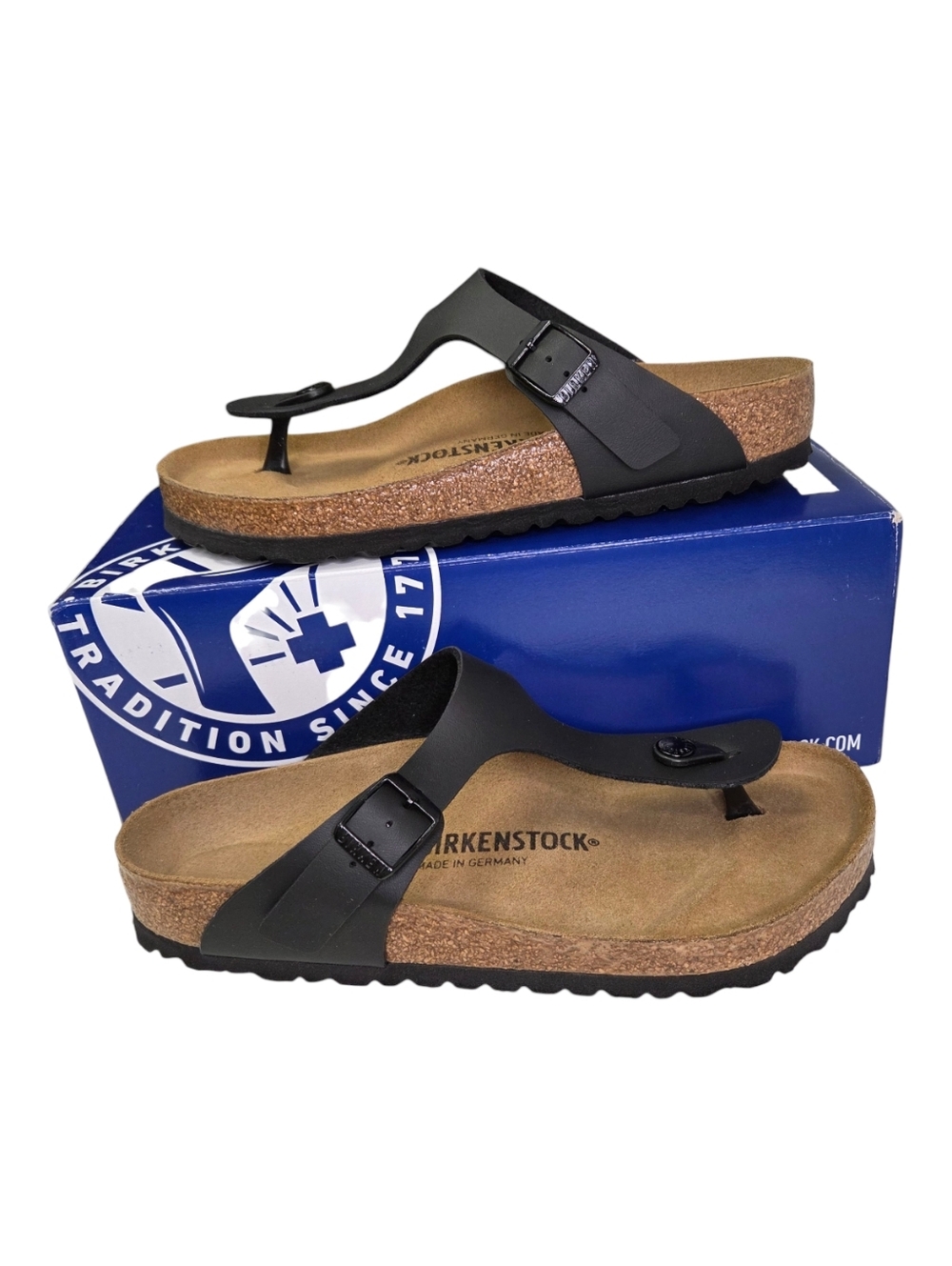 Birkenstocks Gizeh Black Sandals Size 8 New!